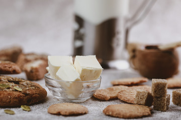 delicious mouth-watering sweets on the table