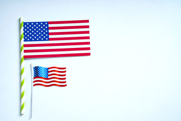 Concept of president day , American national flag 