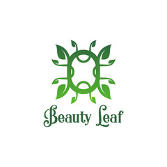 Beauty Leaf logo design illustration. Leaf logo for beauty business