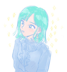 キラキラした目で見つめる女の子