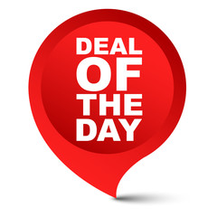 red vector banner deal of the day