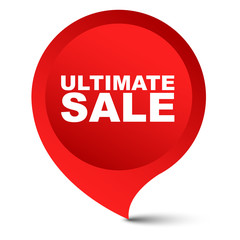 red vector banner ultimate sale