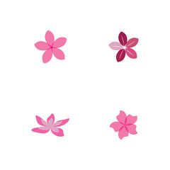 Set Beauty icon flowers design illustration