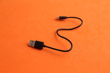 usb cable in color background