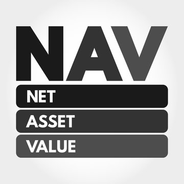 NAV - Net Asset Value Acronym, Business Concept Background