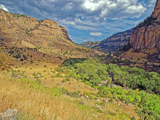 View of Tensleep Canyon in the Bighorn Mountains of Wyoming, U.S.A. - 318600508