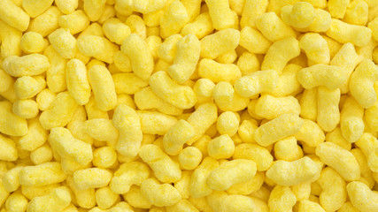 Positive yellow sweet  corn sticks texture.