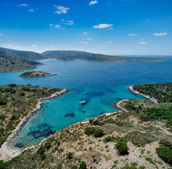 Vista aerea Isola di Kira Panaghia nelle Sporadi