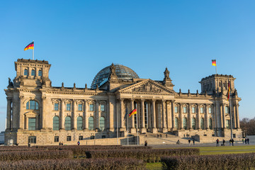 The Bundestag, German federal parliament building