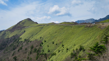 Obraz premium 瓶ヶ森 UFOライン CM道路 愛媛県