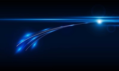 Abstract speed Light out technology background Hitech communication concept innovation send for planet earth with sunrise and technology network.