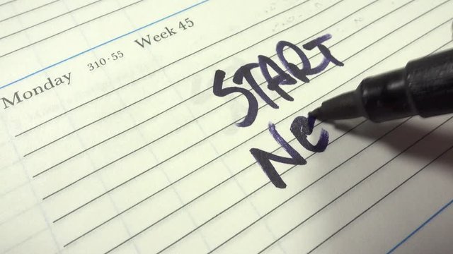 New employment. Writing about Starting a New Job as a diary entry. A reminder of when the new job starts.