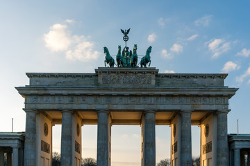 The Brandenburger Tor with the Quadriga in Berlin