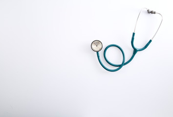 Close-Up Of Stethoscope On White Background