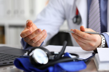 Doctor diagnoses based on tests and health data.