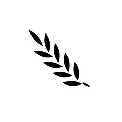 Wheat silhouette icon. Clipart image isolated on white background