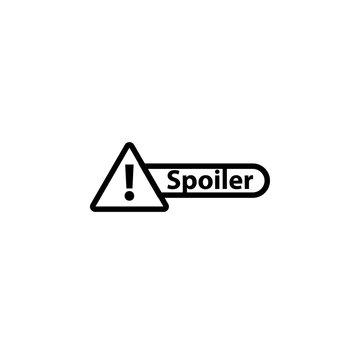 Spoiler alert icon. Clipart image isolated on white background