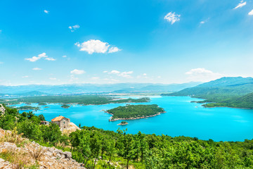 Fototapeta na wymiar Slano lake in Montenegro