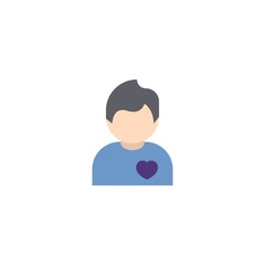 boyfriend creative icon. From Valentines Day icons collection. Isolated boyfriend sign on white background