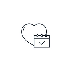 Fototapeta premium dating creative icon. From Valentines Day icons collection. Isolated dating sign on white background