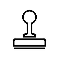 Stamp chop outline icon. Clipart image isolated on white background