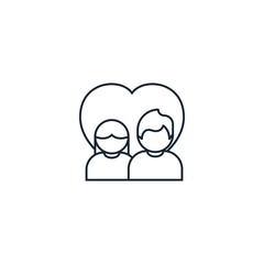 couple creative icon. From Valentines Day icons collection. Isolated couple sign on white background