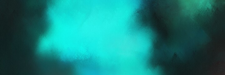Fototapeta na wymiar colorful vibrant old horizontal texture background with bright turquoise, very dark blue and dark cyan color