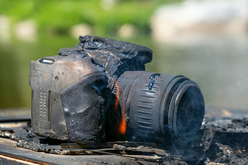 Burnt-out camera. Missing pictures from a trip.
