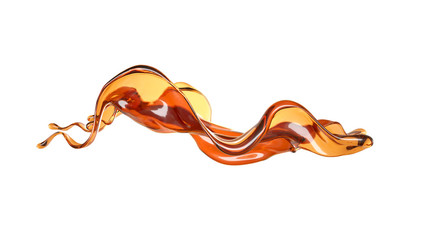 Splash fluid. 3d illustration, 3d rendering.