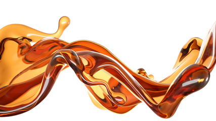 Obraz na płótnie Canvas Splash fluid. 3d illustration, 3d rendering.