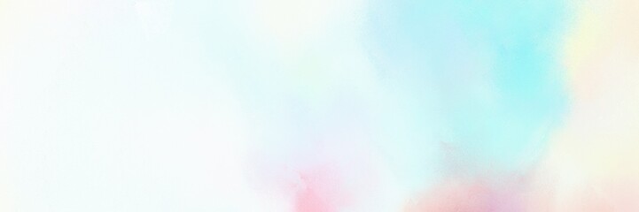 colorful vibrant grunge horizontal header with white smoke, pale turquoise and antique white color