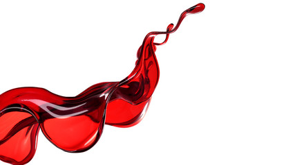 Splash fluid. 3d illustration, 3d rendering.