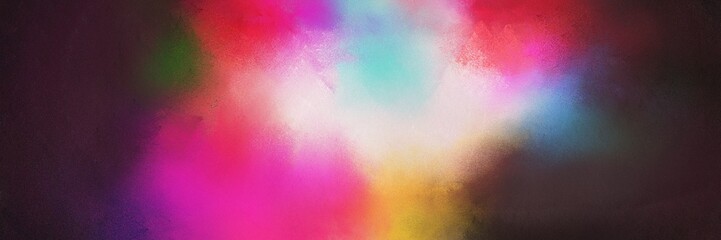 colorful vibrant decorative horizontal design background  with pale violet red, very dark violet and pastel blue color