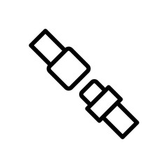 Seat belt icon design template, vector icon designed in line style, editable stroke icon on white background, can be used for web and various needs of your project