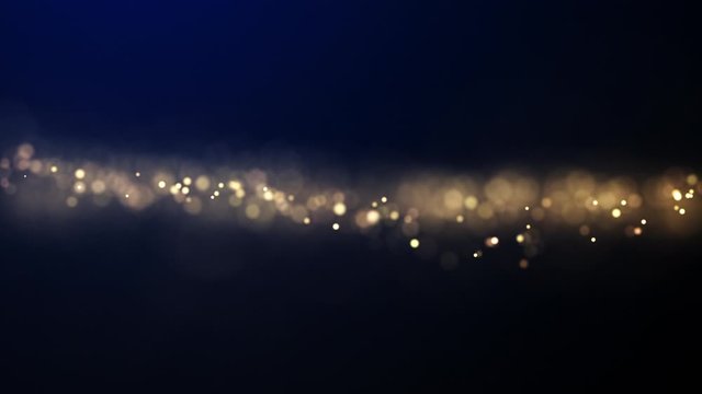Magical golden Particles weaving Animation