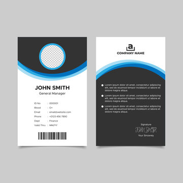 Corporate employee id card template design