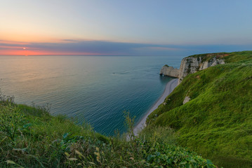 Landscape in Etretat, Normandy, France.