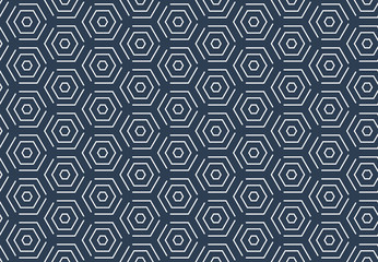 Seamless geometric pattern design illustration. Background texture. In blue, white colors.