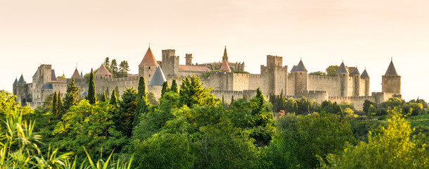 Carcassonne bei Sonnenaufgang
