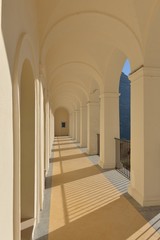 the columns of the cloister