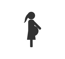 Mother, pregnancy icon. Vector illustration, flat design.