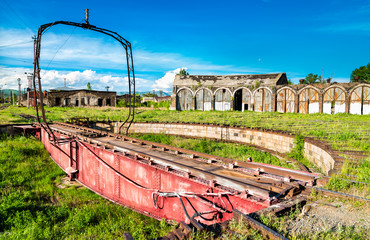 Railway turntable at Gyumri Depot in Armenia © Leonid Andronov