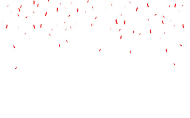 Confetti, red paper falling celebration decorate background, sale and promotion seasonal holiday vector