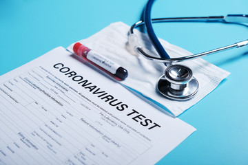 2019-nCoV  in Wuhan, China. virus Coronavirus blood test in Laboratory Coronavirus test list...