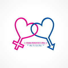 Illustration of Happy Valentines Day Greeting