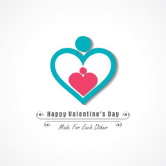 Illustration of Happy Valentines Day Greeting