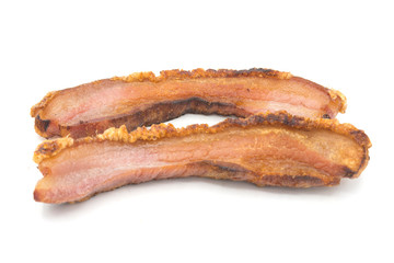 slice of bacon white background