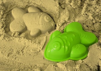 Fototapeta na wymiar molds on the sand