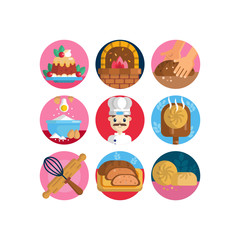 baking vector illustrations icons cake cupcake
