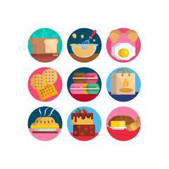 baking vector illustrations icons cake cupcake